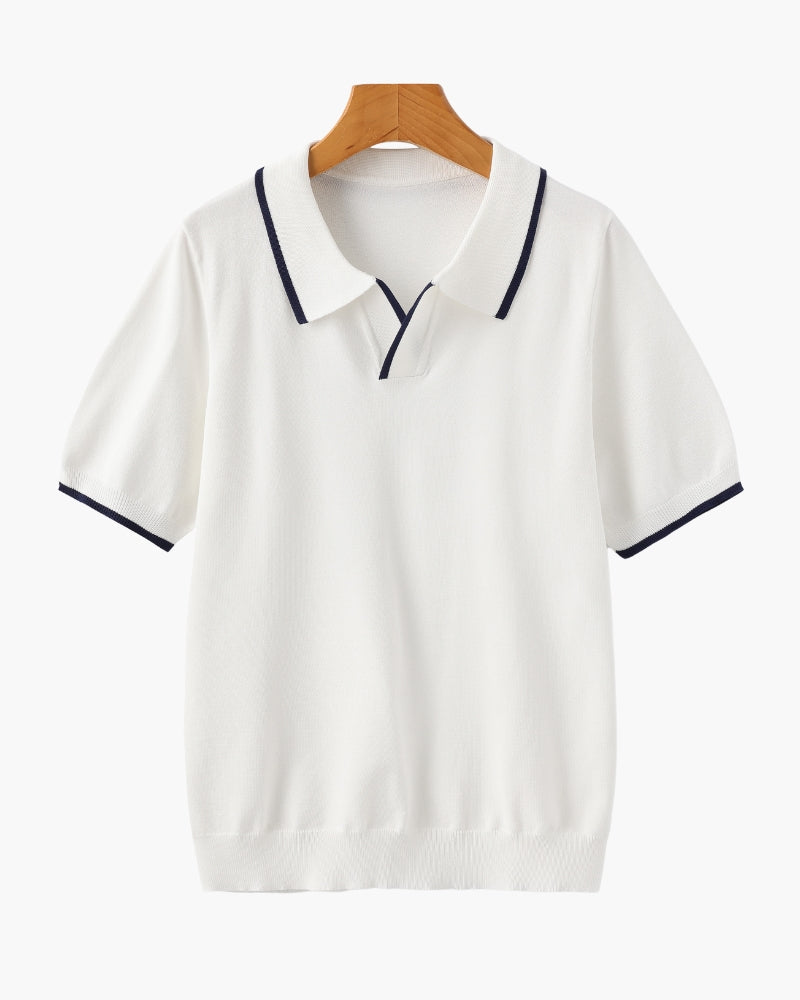 Polo Uomo Classica con Dettagli | Trevex Bianco