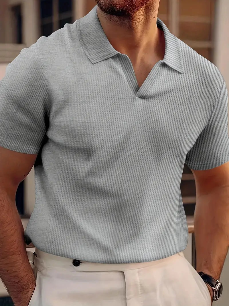 Polo a Maniche Corte in Maglia da Uomo | Peter Grigio
