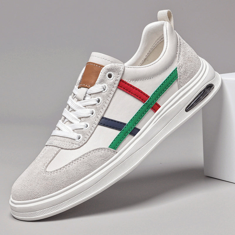 Sandro | Uomo Sneakers in Pelle Low-Top Righe Scamosciate