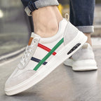 Sandro | Uomo Sneakers in Pelle Low-Top Righe Scamosciate
