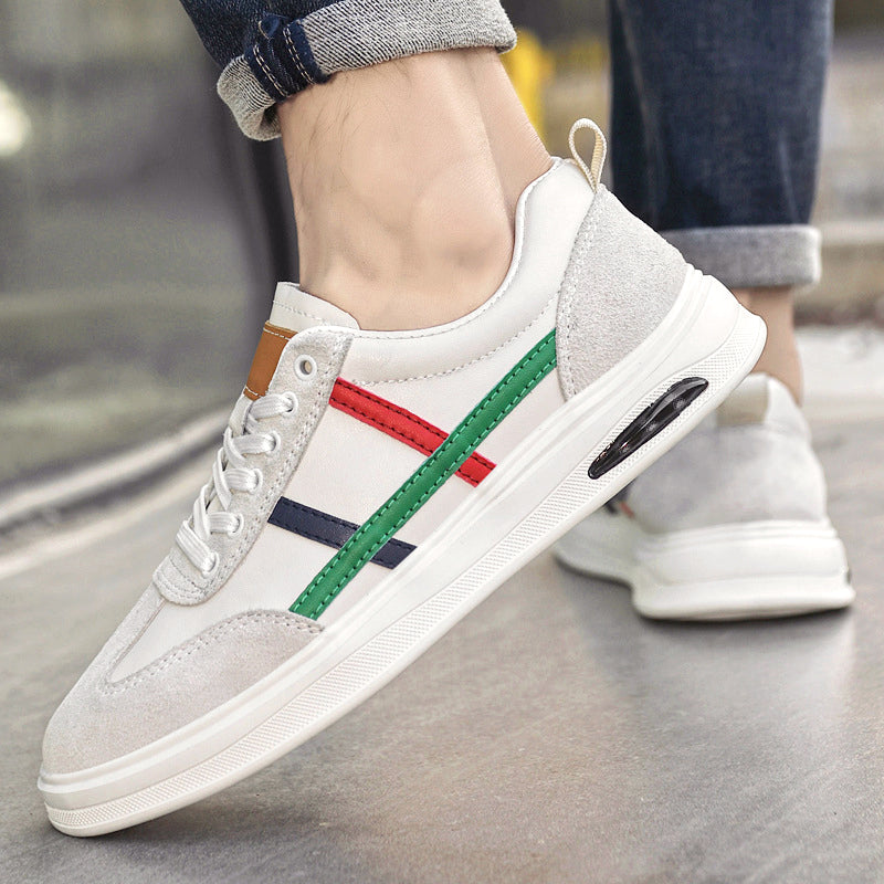 Sandro | Uomo Sneakers in Pelle Low-Top Righe Scamosciate 2