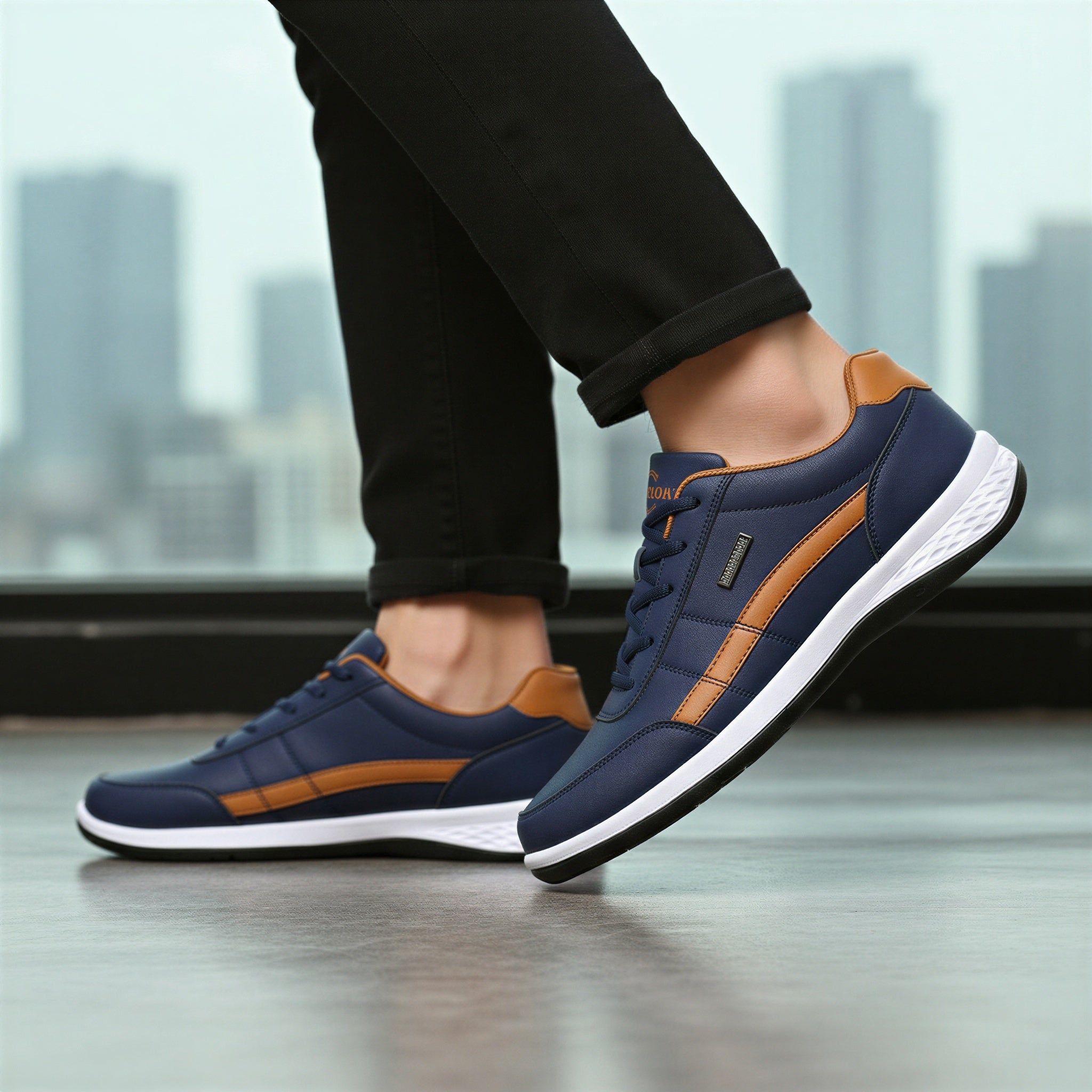 Sario | Sneakers Uomo in Pelle Casual con Lacci 4