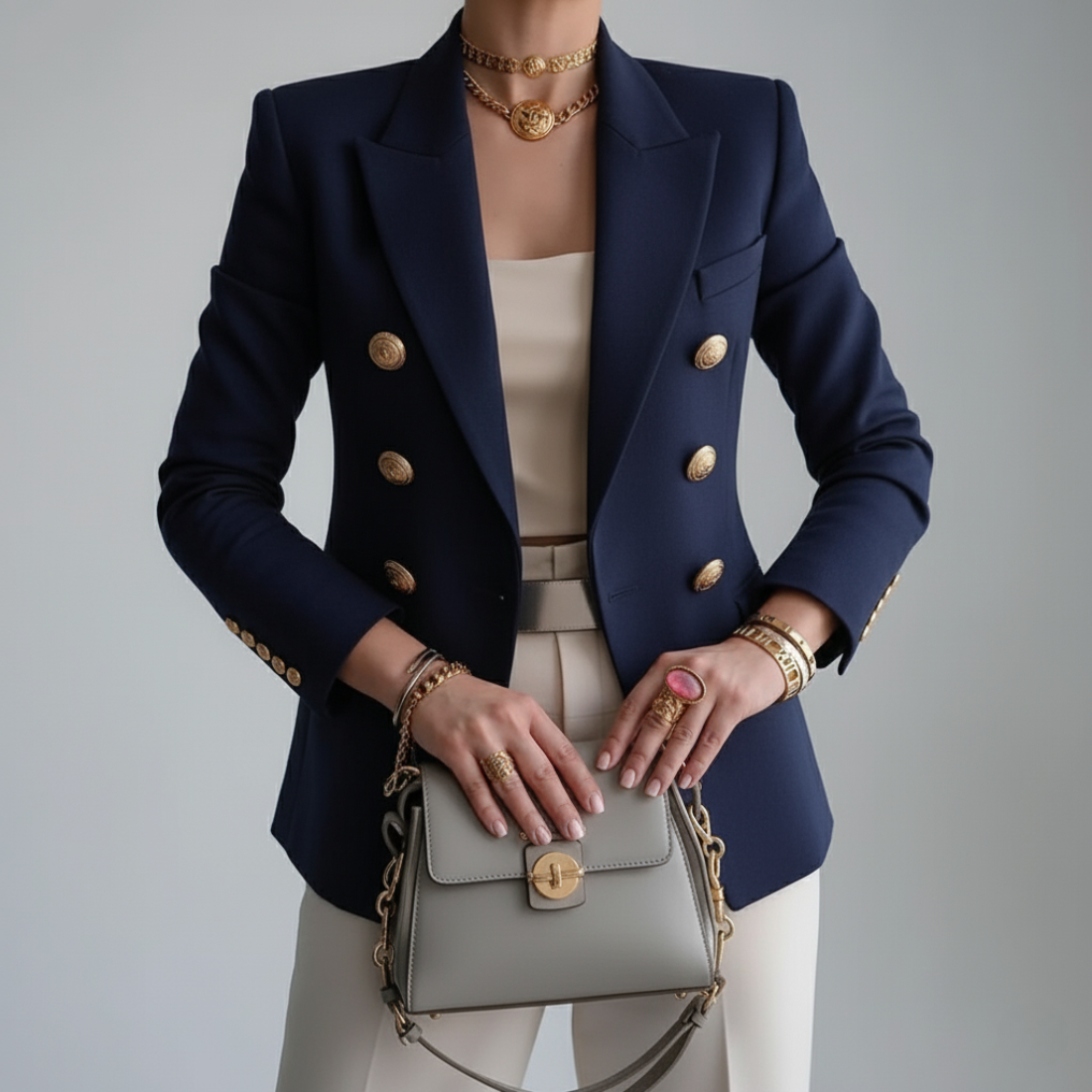 Saro | Blazer Doppiopetto Blu