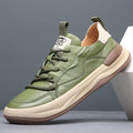 Savero | Sneakers Uomo In Pelle Con Lacci Verde