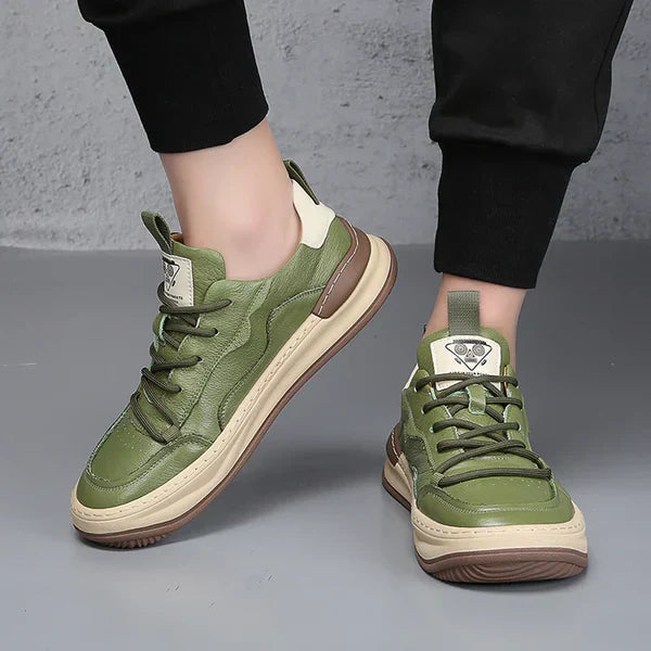 Savero | Sneakers Uomo In Pelle Con Lacci