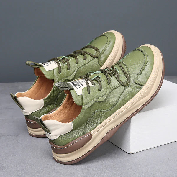 Savero | Sneakers Uomo In Pelle Con Lacci