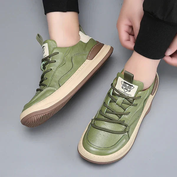 Savero | Sneakers Uomo In Pelle Con Lacci