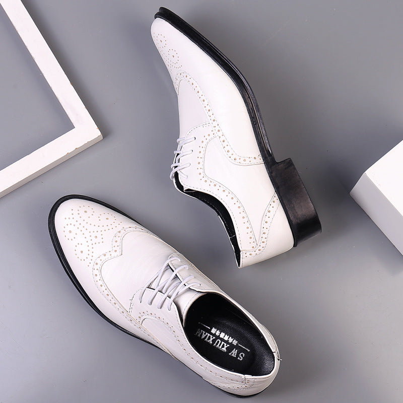 Scarpe Derby Brogue da Uomo in Pelle | Xyron Bianco