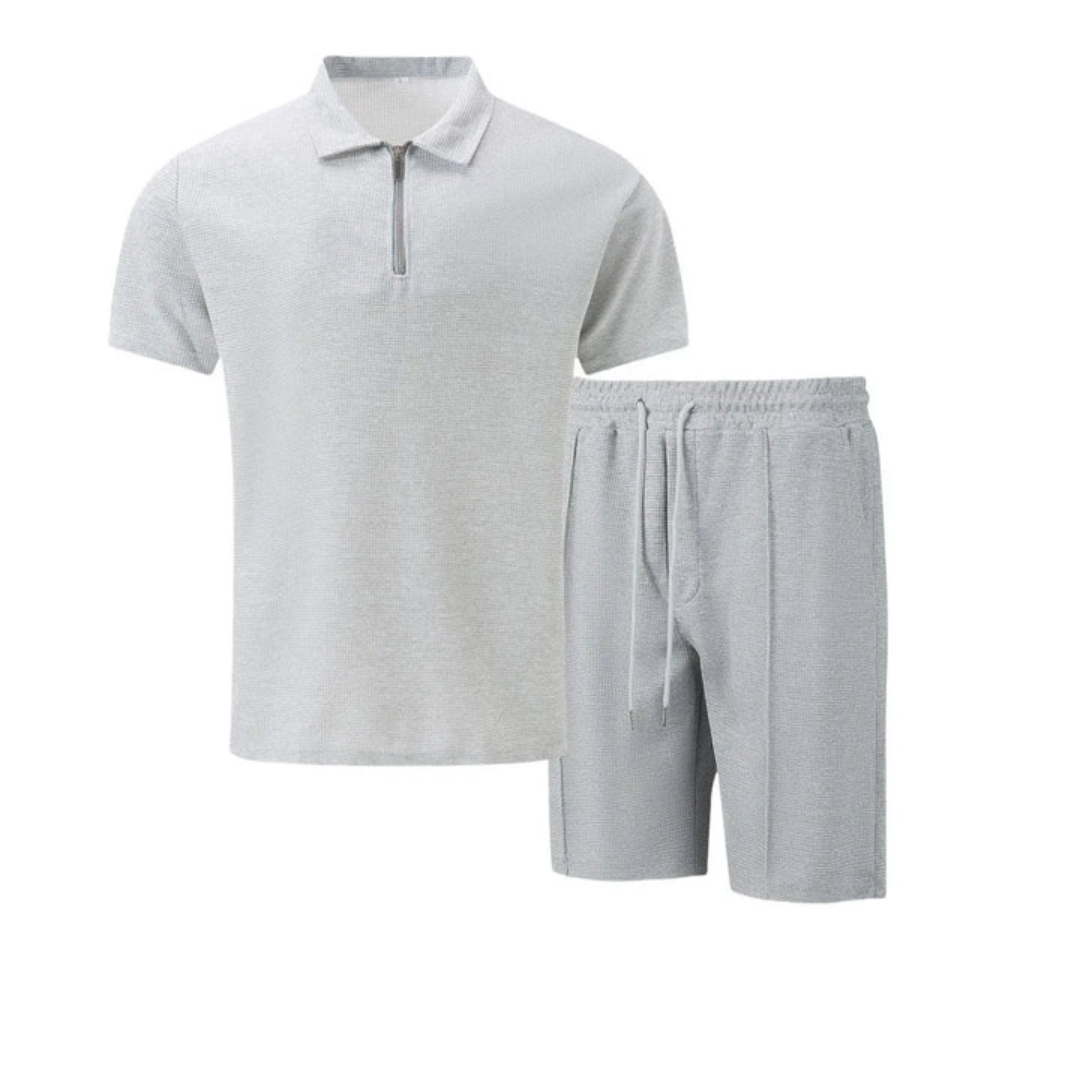 Set Uomo 2 Pezzi Polo Shorts | Trevix Grigio