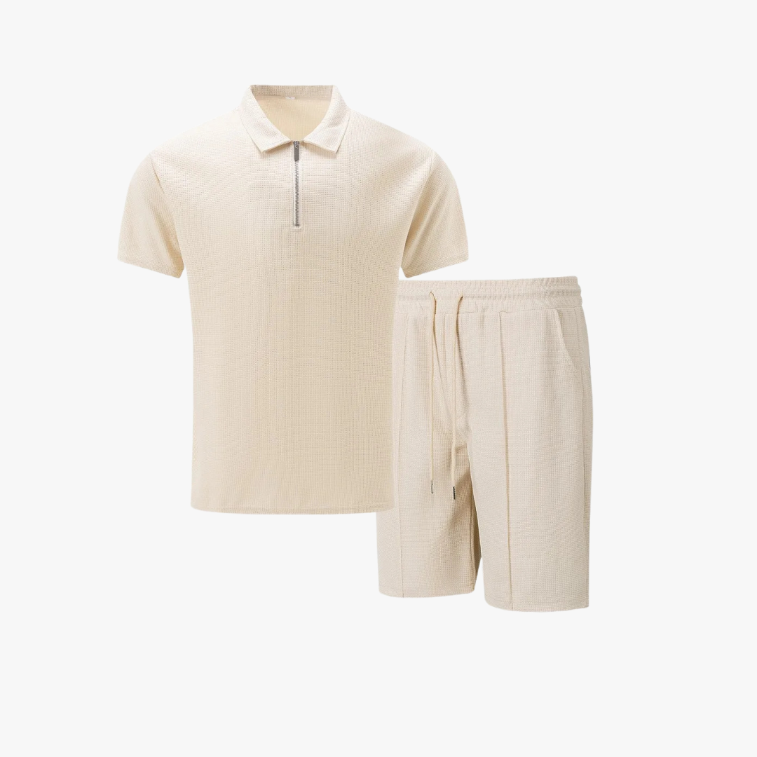 Set Uomo 2 Pezzi Polo Shorts | Trevix Beige