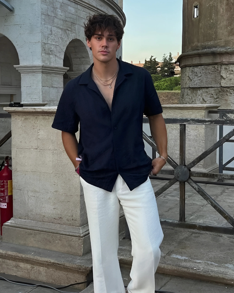 Set di Abbigliamento in Lino per Uomini | Flarin Blu Navy