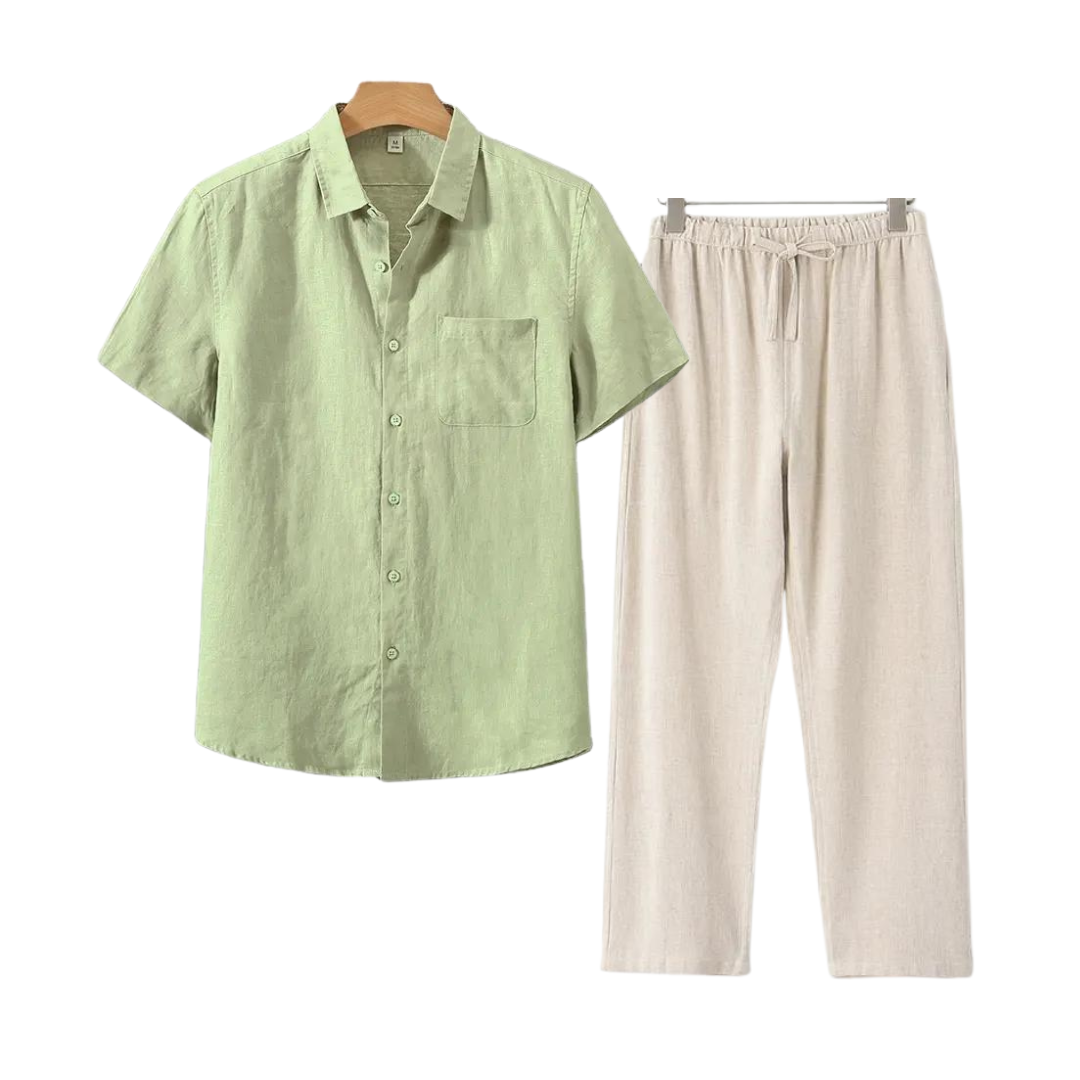 Set in Lino per Uomini | Natrix Verde menta