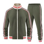 Set Sportivo Elegante A Righe Per Uomo | Varnel Verde