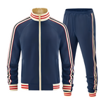 Set Sportivo Elegante A Righe Per Uomo | Varnel Blu marino