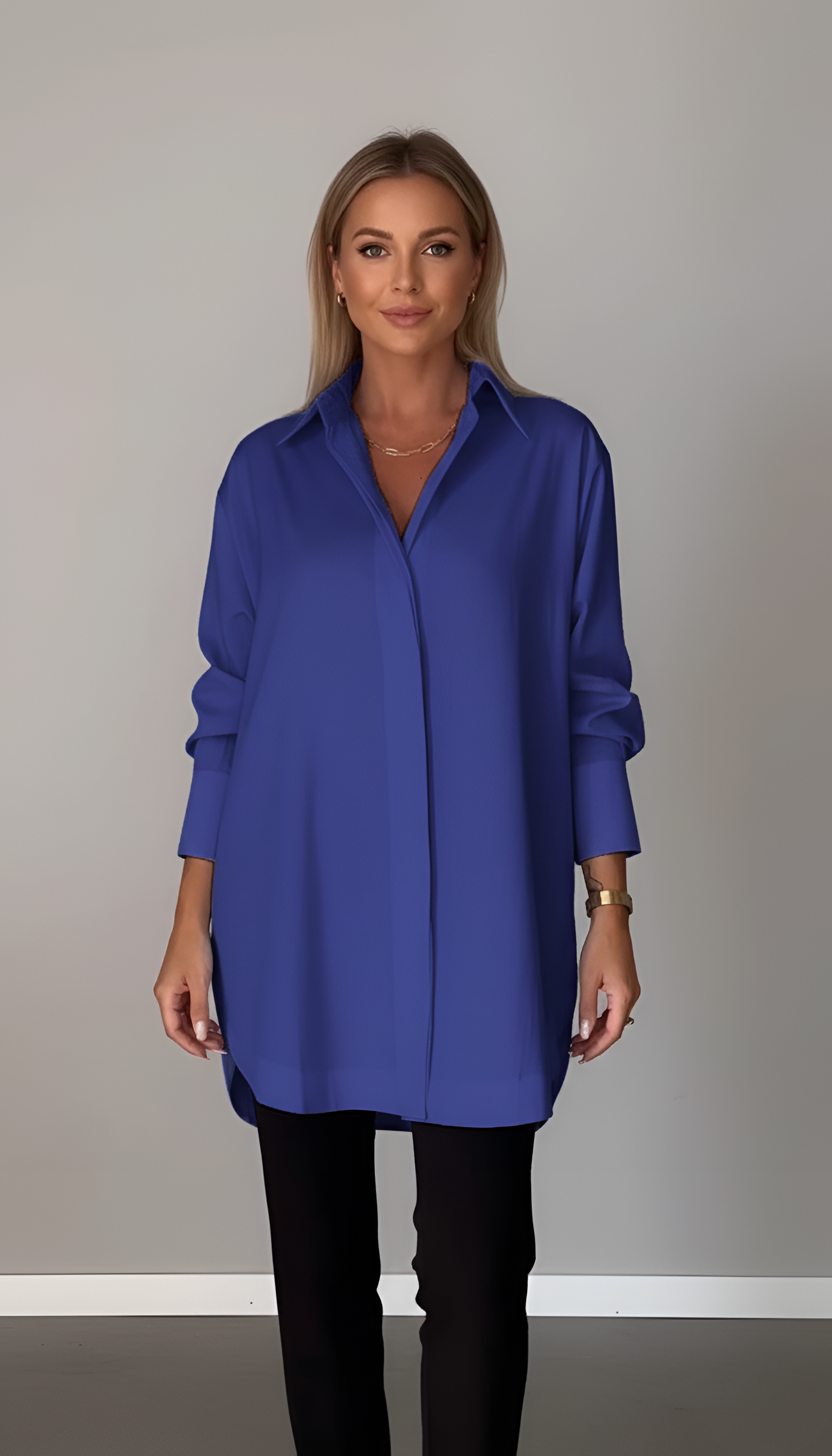 Shirova | Camicia Donna Oversize Colletto Classico Manica Lunga 3