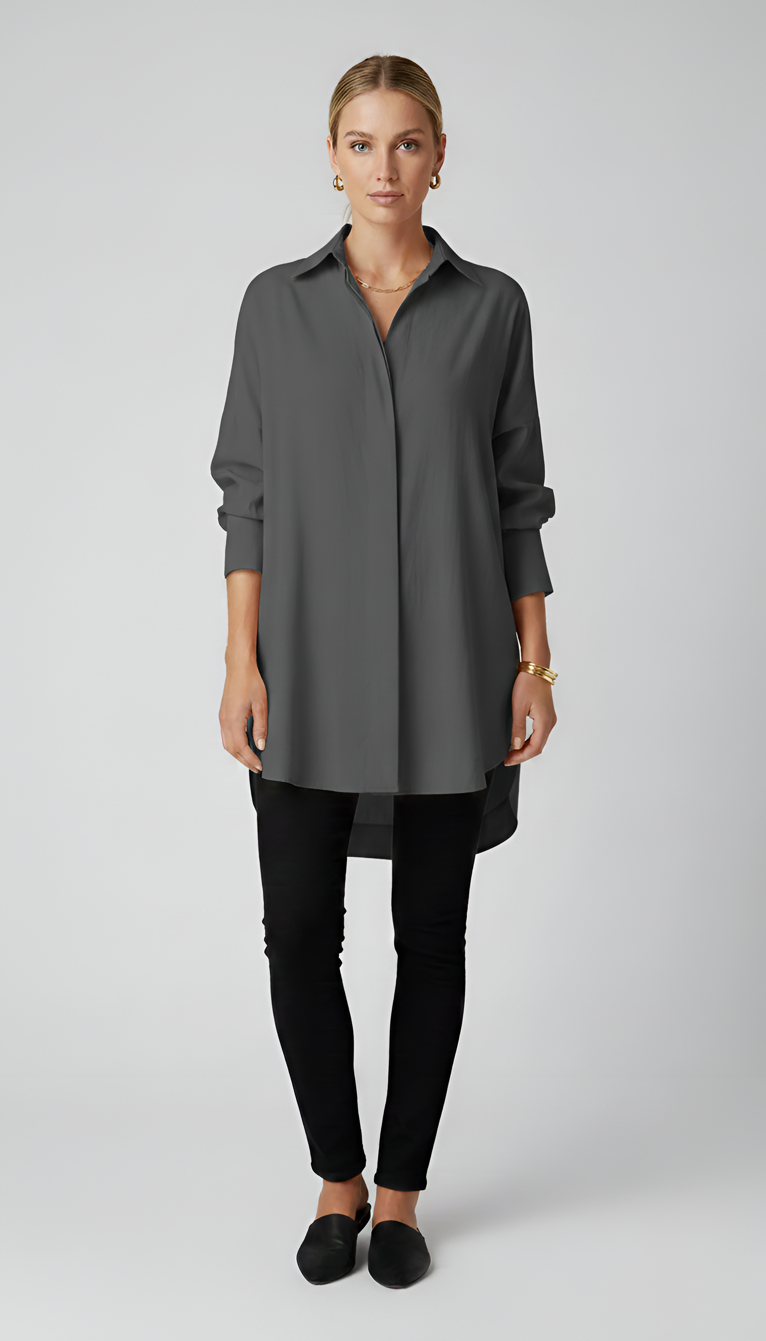 Shirova | Camicia Donna Oversize Colletto Classico Manica Lunga 5
