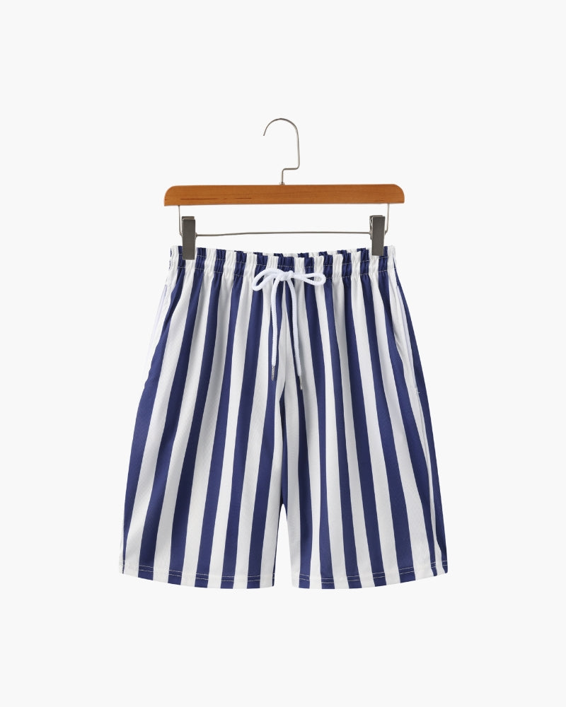 Siro | Pantaloncini Bagno Uomo a Righe Bianco