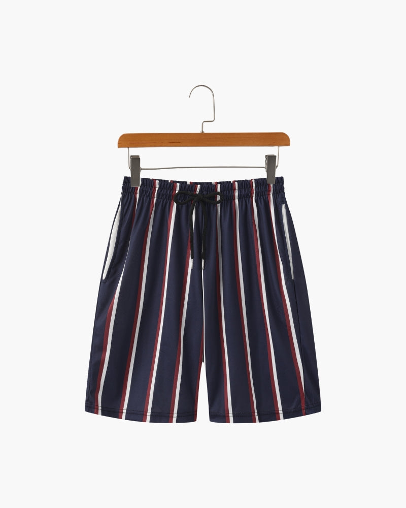 Siro | Pantaloncini Bagno Uomo a Righe Nero