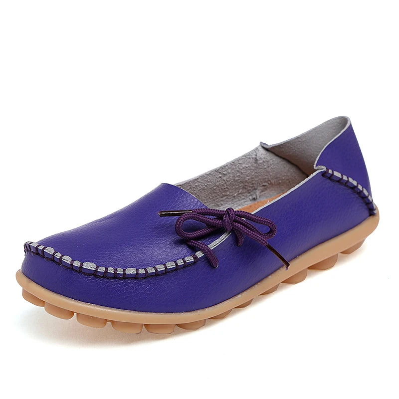 Sloane | Mocassini Donna in Pelle Argento con Fiocco 6