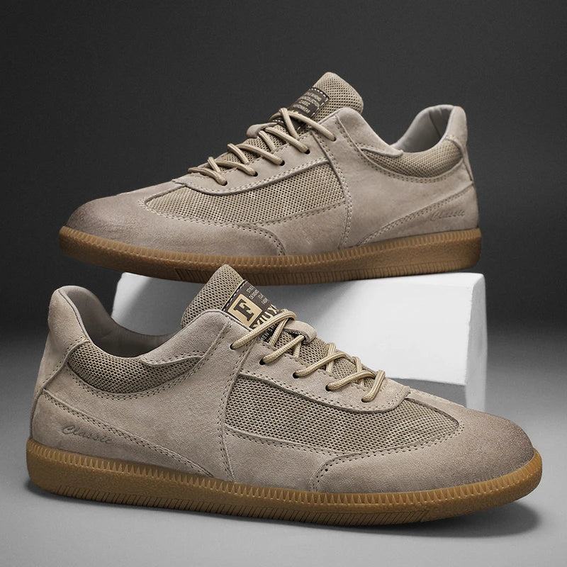 Sneakers Uomo in Pelle Scamosciata e Mesh | Emilio