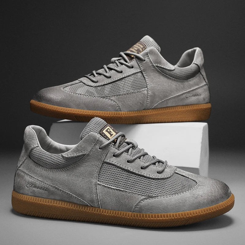 Sneakers Uomo in Pelle Scamosciata e Mesh | Emilio