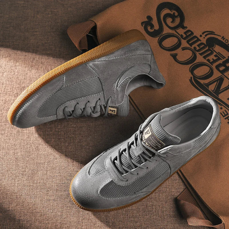 Sneakers Uomo in Pelle Scamosciata e Mesh | Emilio