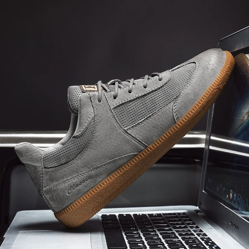 Sneakers Uomo in Pelle Scamosciata e Mesh | Emilio