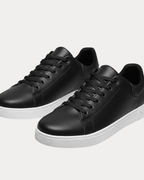 Sneavo | Sneakers Uomo Basse in Ecopelle Nero