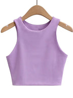 Solea | Top Slim Senza Maniche O-Collo Viola