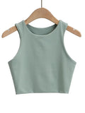 Solea | Top Slim Senza Maniche O-Collo Verde