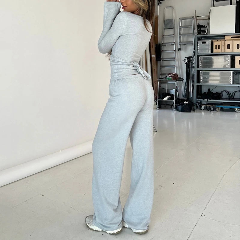 Solena | Set Lounge Donna Scollo V Pantaloni Elastici