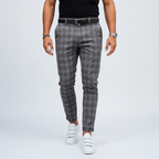 Pantaloni chino da uomo slim fit con motivo a quadri