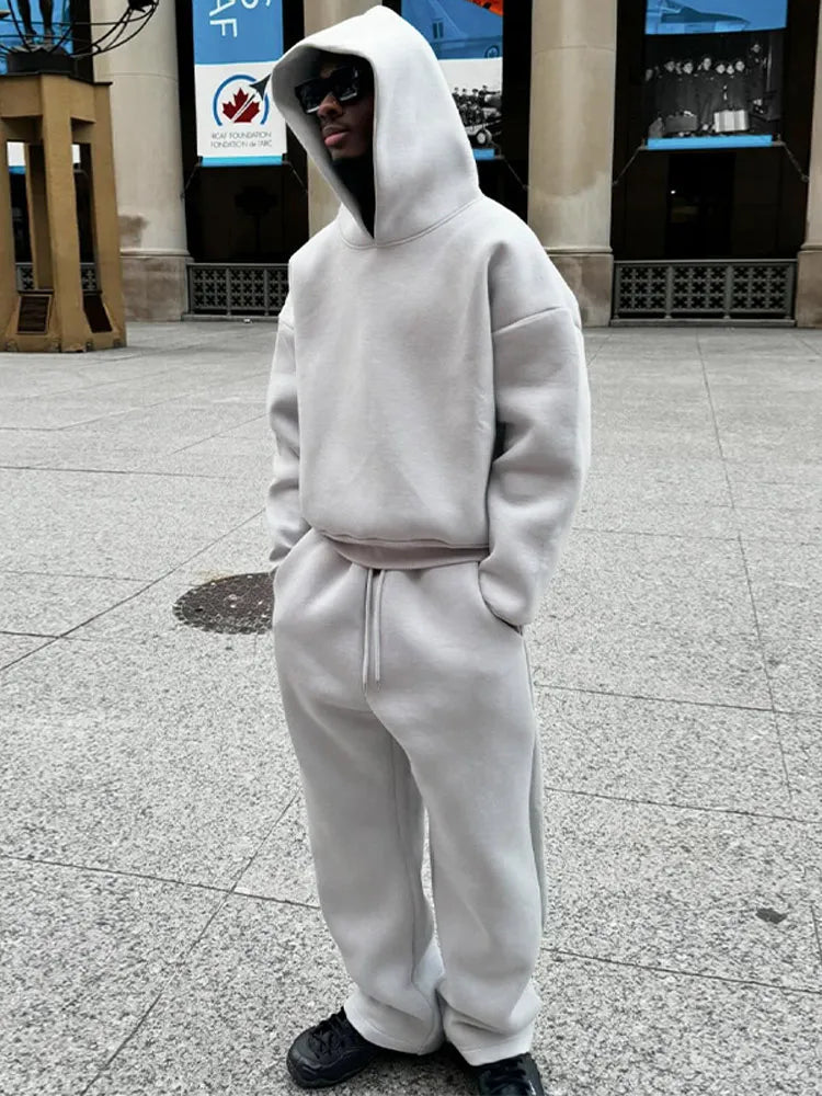 Tarex | Set Felpa Con Cappuccio Oversize E Jogger Da Uomo