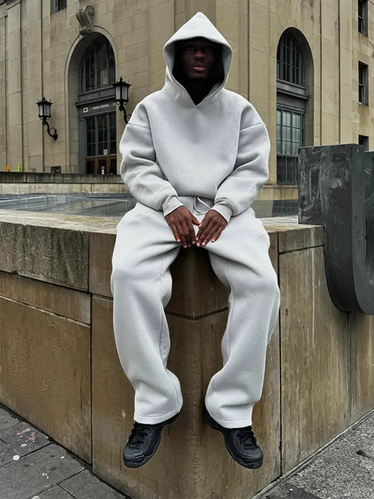 Tarex | Set Felpa Con Cappuccio Oversize E Jogger Da Uomo 2