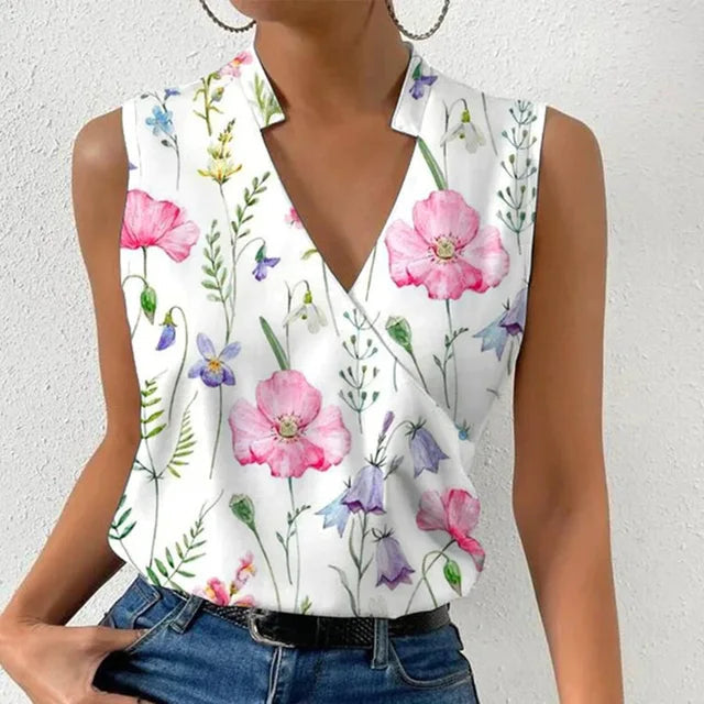Tella | Blusa Leggera In Cotone Colorata Fiori 1