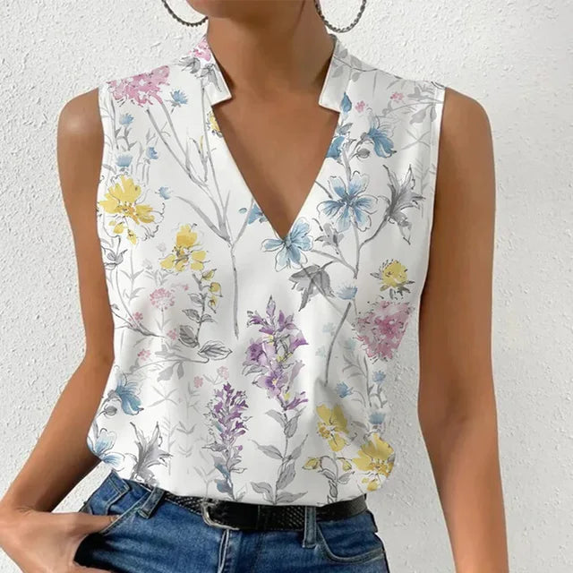 Tella | Blusa Leggera In Cotone Colorata Fiori 2
