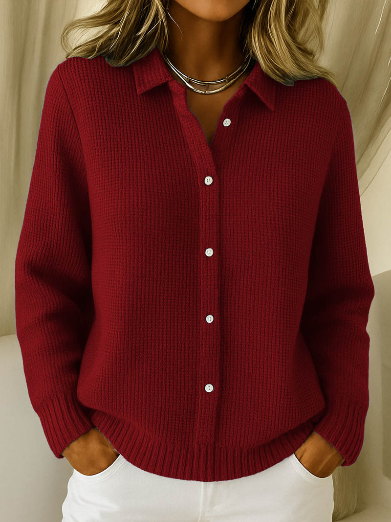 Tessa | Maglia Minimalista Accogliente Rosso