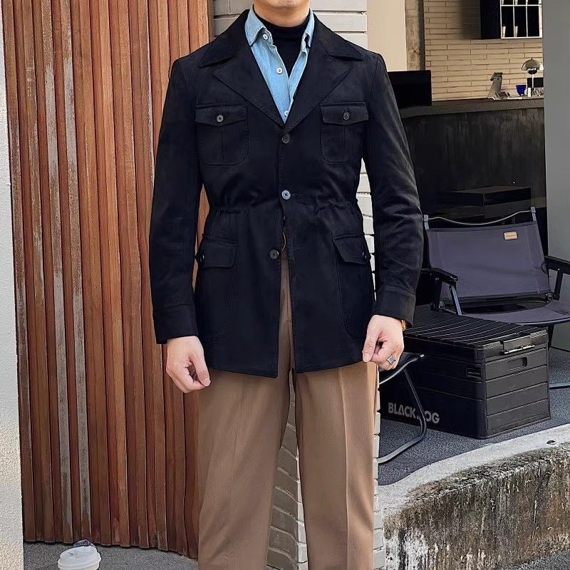 Trench Corto da Uomo | Harrown Nero