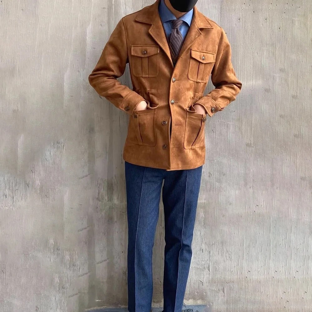 Trench Corto da Uomo | Harrown Marrone