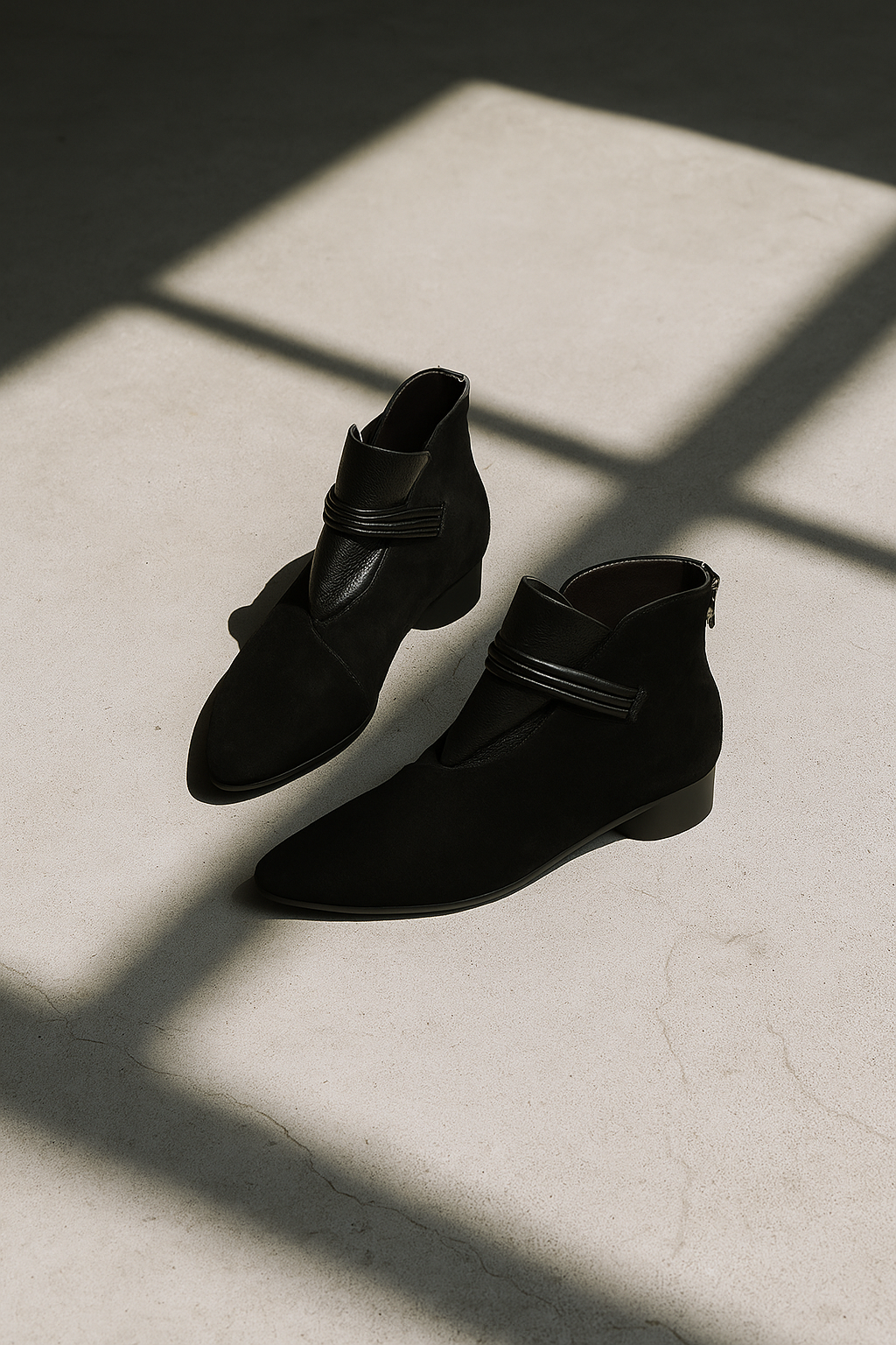 Stivali In Pelle Scamosciata Con Tacco Basso Per Donna | Trevina