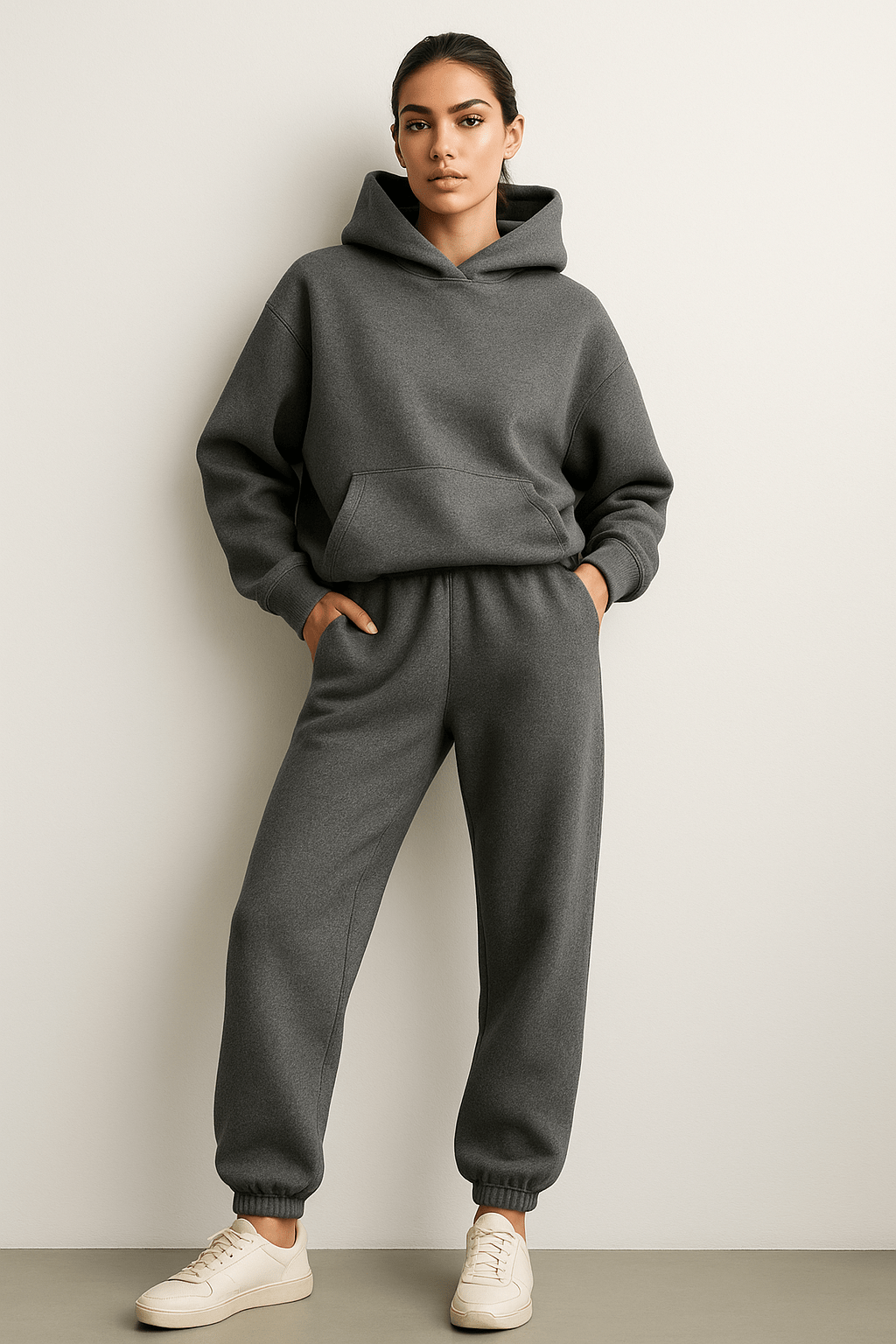Tuta Donna in Felpa con Cappuccio | Giada Beige