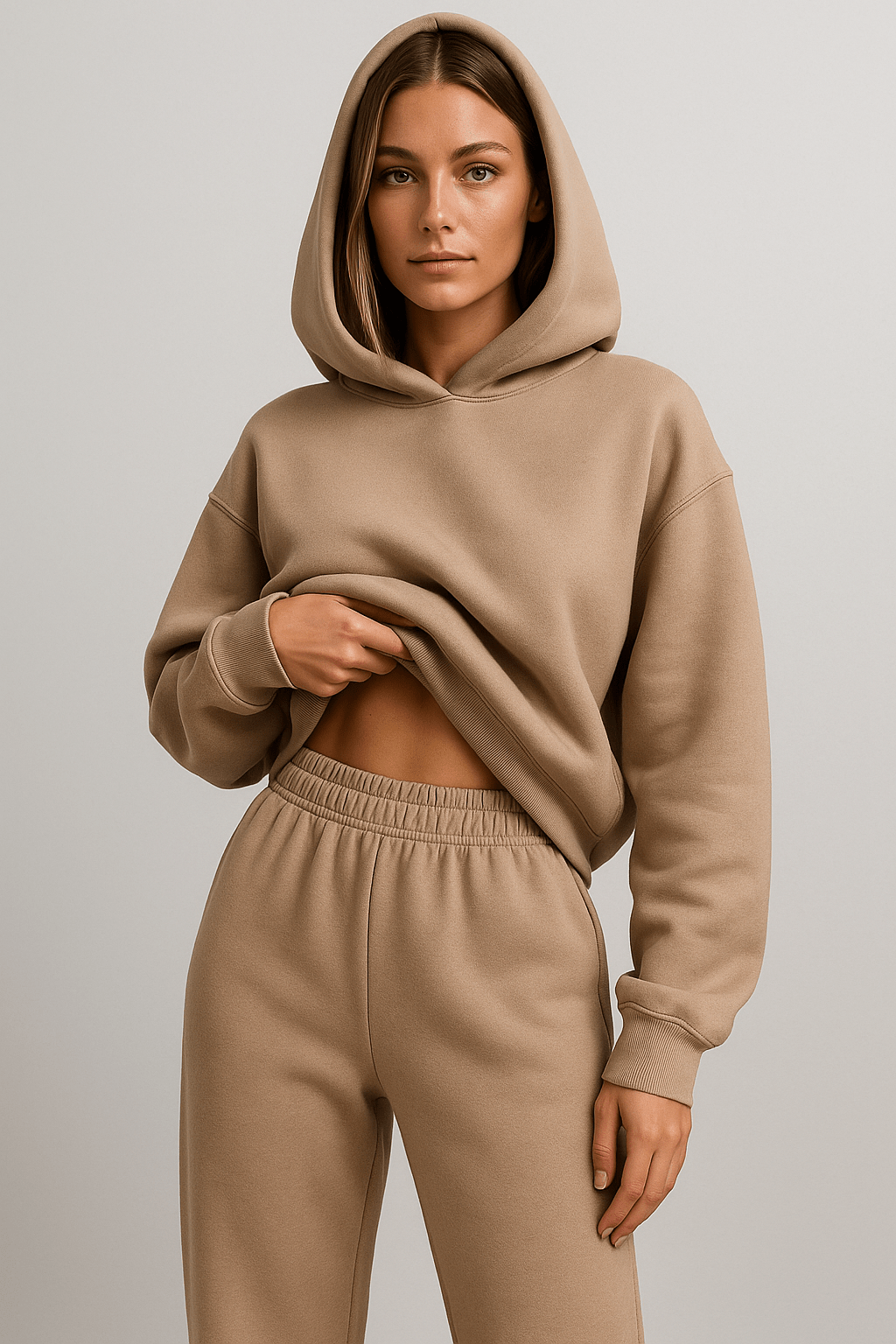 Tuta Donna in Felpa con Cappuccio | Giada Grigio