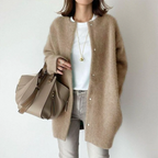 Cardigan oversize da donna a maniche lunghe