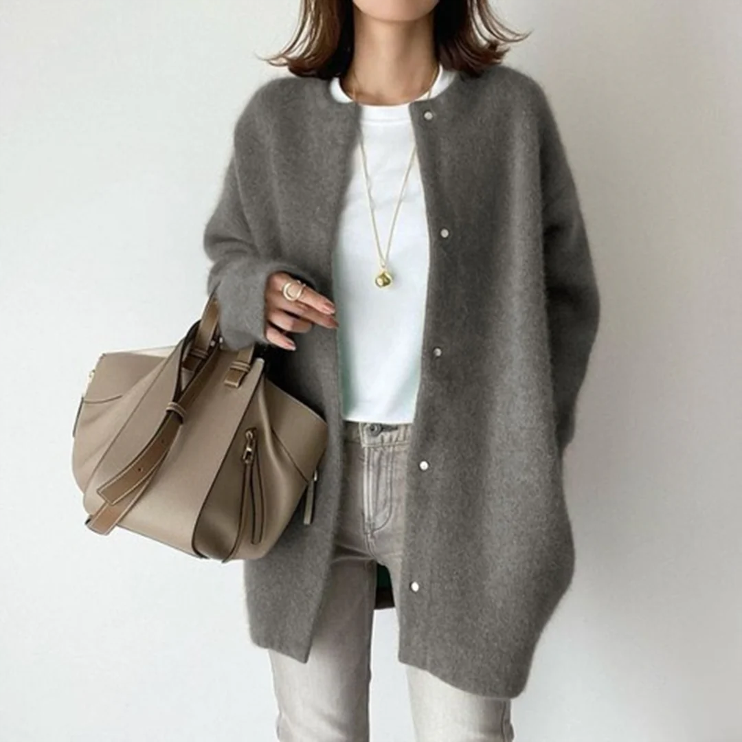 Cardigan oversize da donna a maniche lunghe