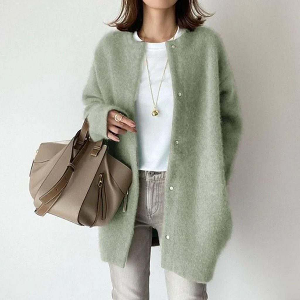 Cardigan oversize da donna a maniche lunghe