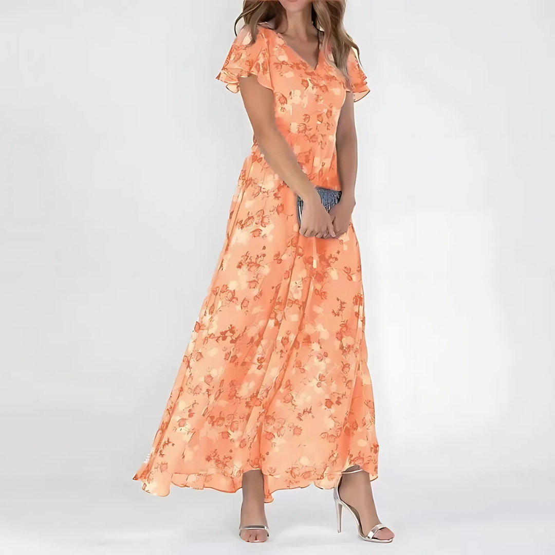 Women's Floral Flowy Summer Midi Dress
