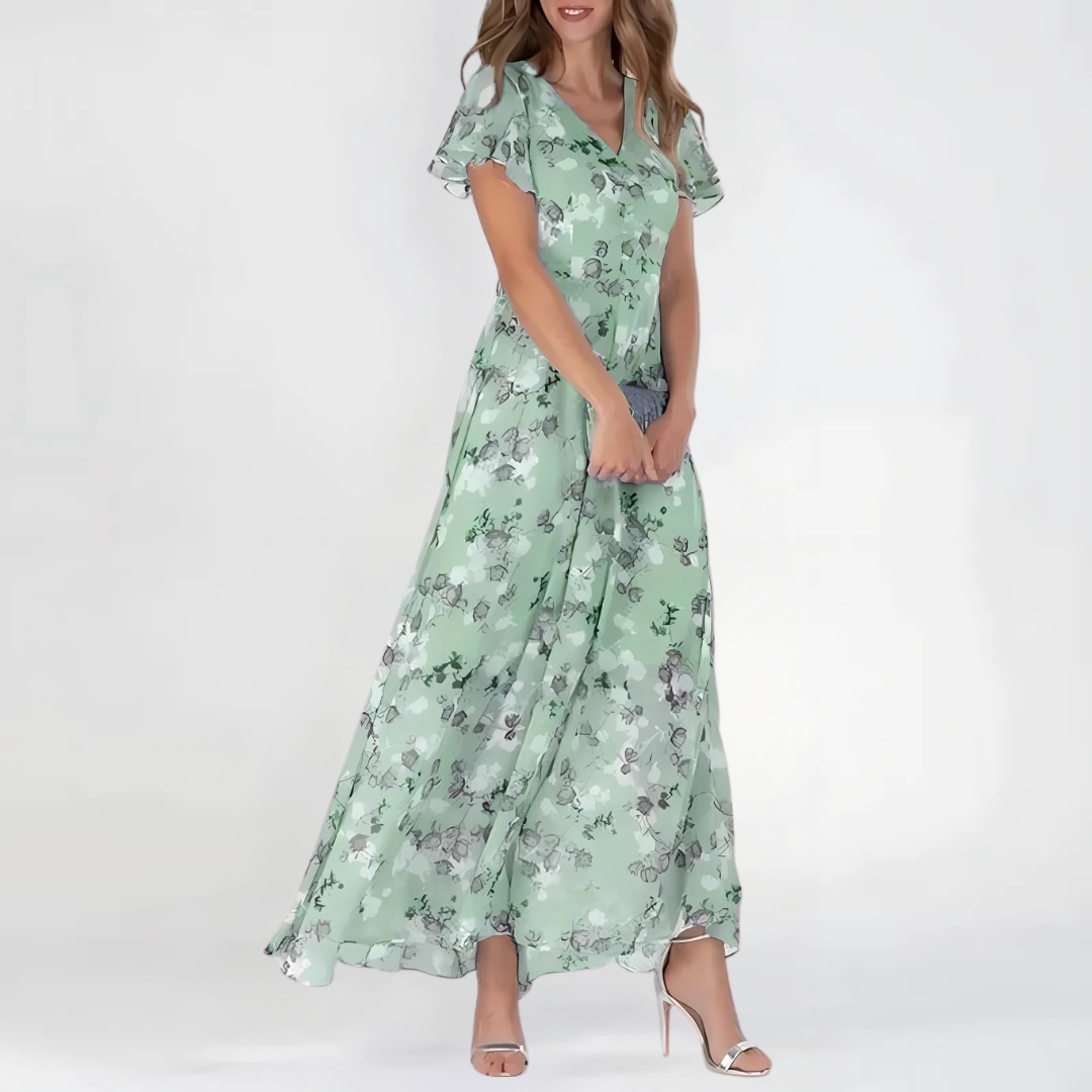Women's Floral Flowy Summer Midi Dress