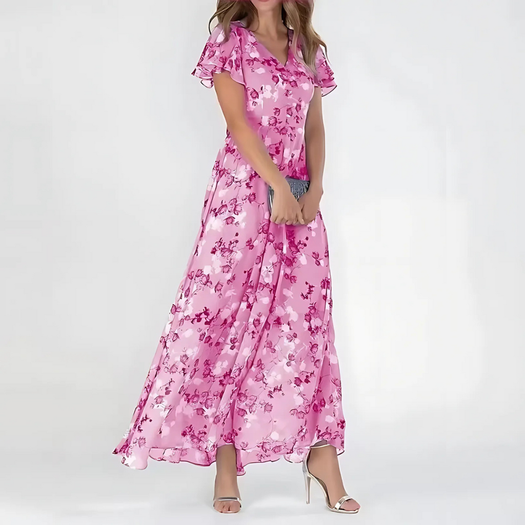 Women's Floral Flowy Summer Midi Dress