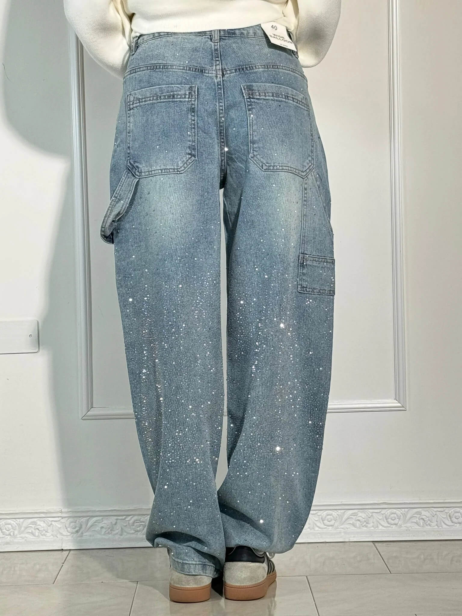 Uva | Jeans Baggy Effetto Paint Urban