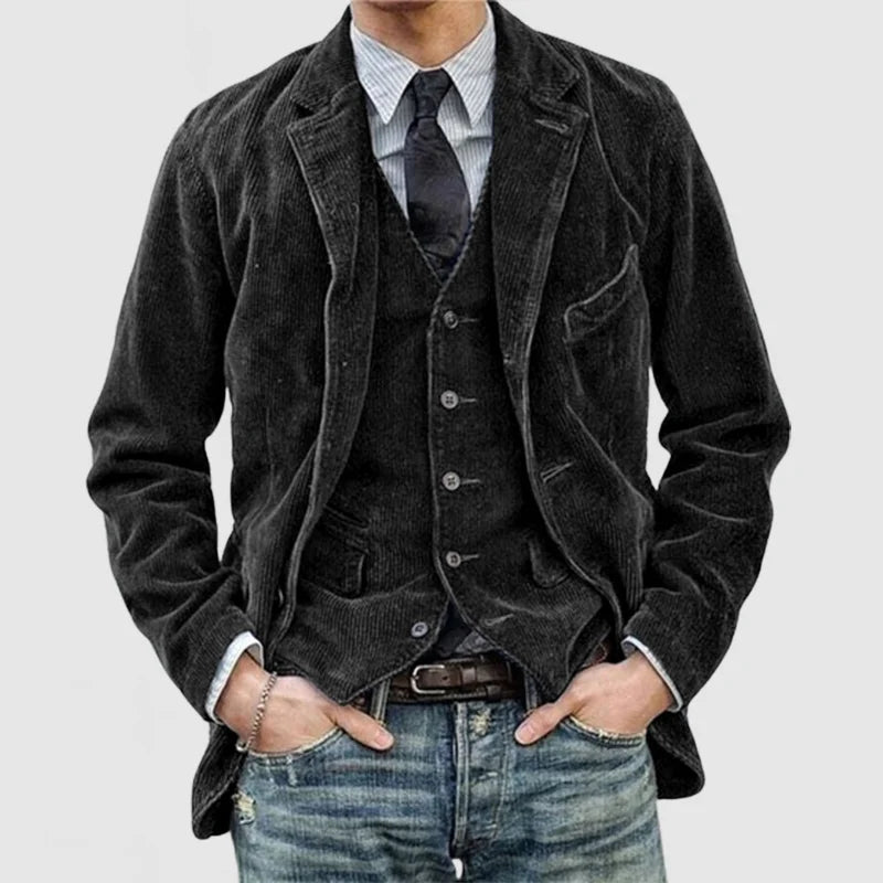 Giacca E Gilet Vintage Per Uomo | Valoren Nero